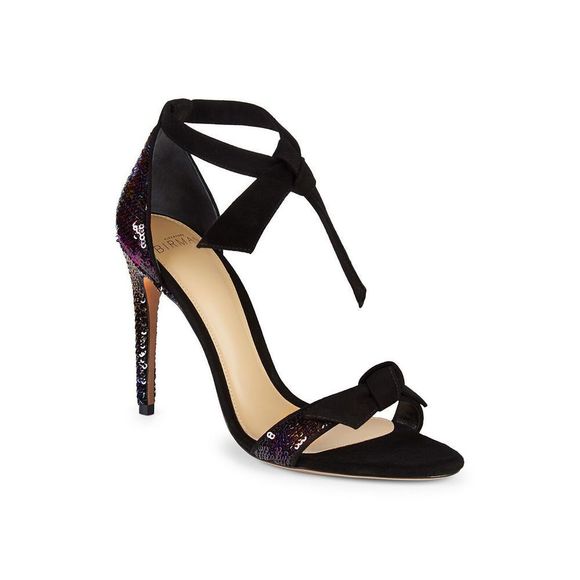 ALEXANDRE BIRMANClarita Bow Sequin-Embellished Suede Sandals